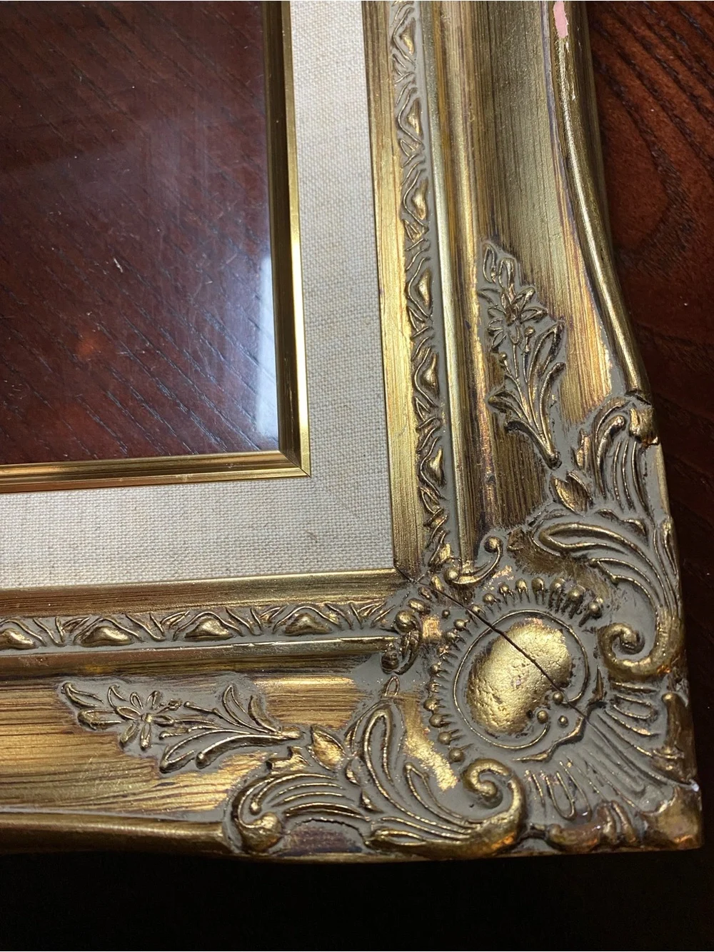 Gold Ornate Victorian style Picture Frame - comes with Matt and glass 11x14